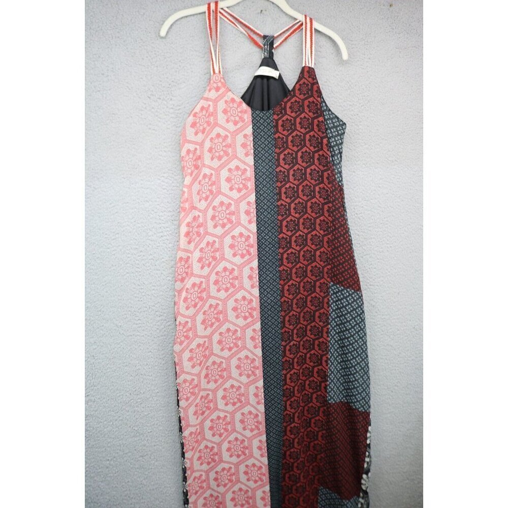 RD Style Maxi Chiffon Mixed Prints Braided Straps Dress-Size Medium-Whimsigoth